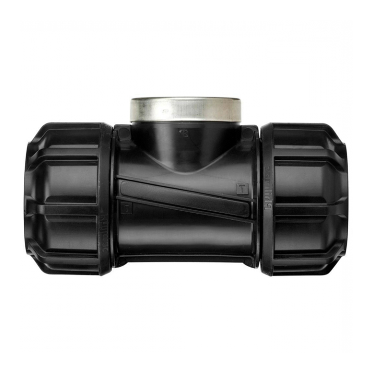 Philmac 3G Metric Female Tee - 20mm x 1_2_ BSP Left