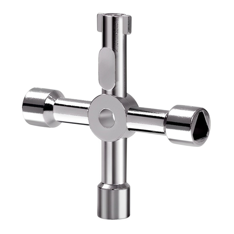 Hinton Chrome 4-Way Key Left