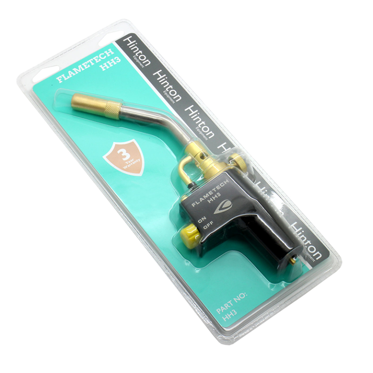 Hinton Self Ignite Hand Torch - Cast Body Packaging